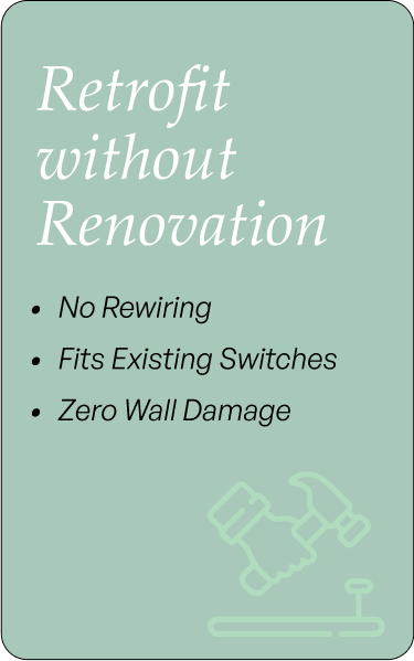 Renter-friendly retrofit home automation being installed in a rented apartment in Hyderabad without rewiring